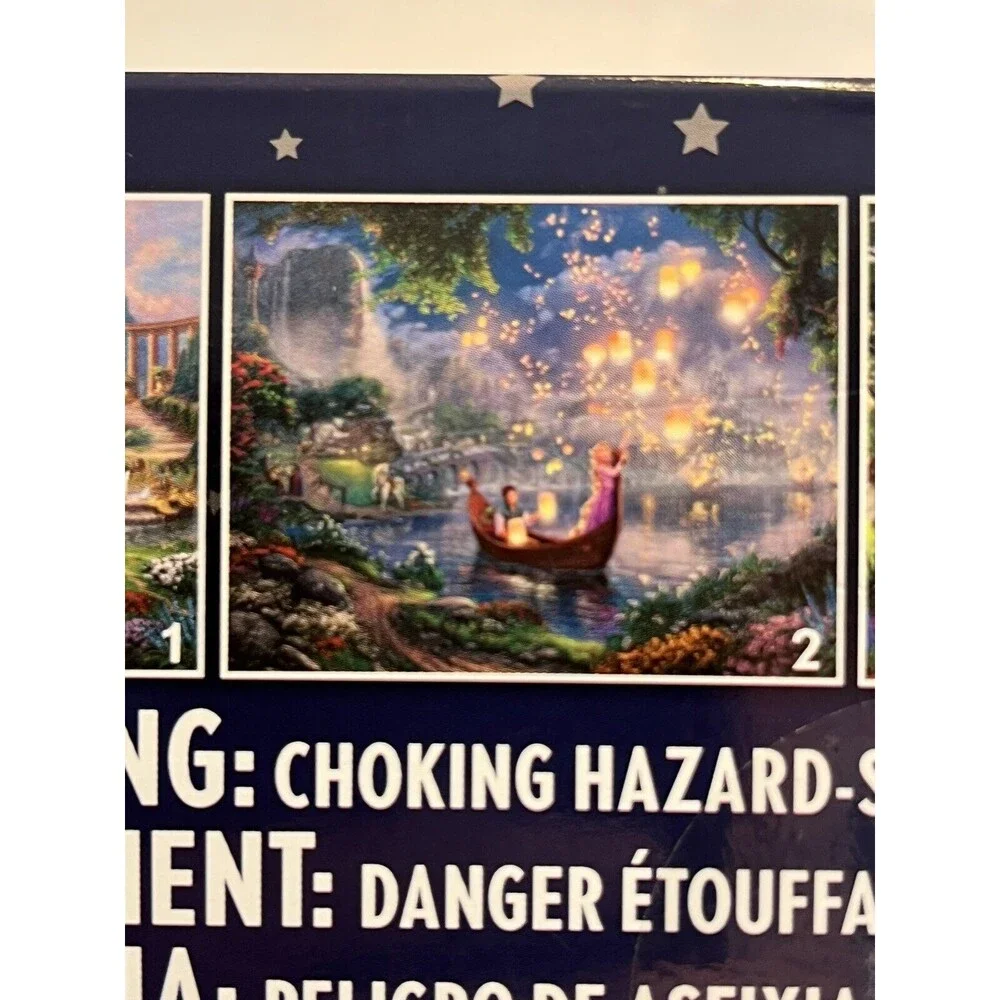 Disney Thomas Kinkade Piece Puzzles Tangled Fantasia Pooh Lady Tramp 2000pc NEW